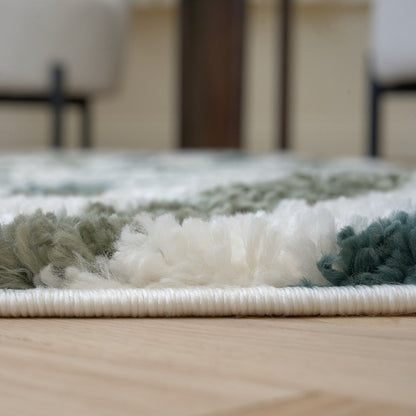 Moodi Shaggy Green Nyra Rug - The Rugs - Art Fever