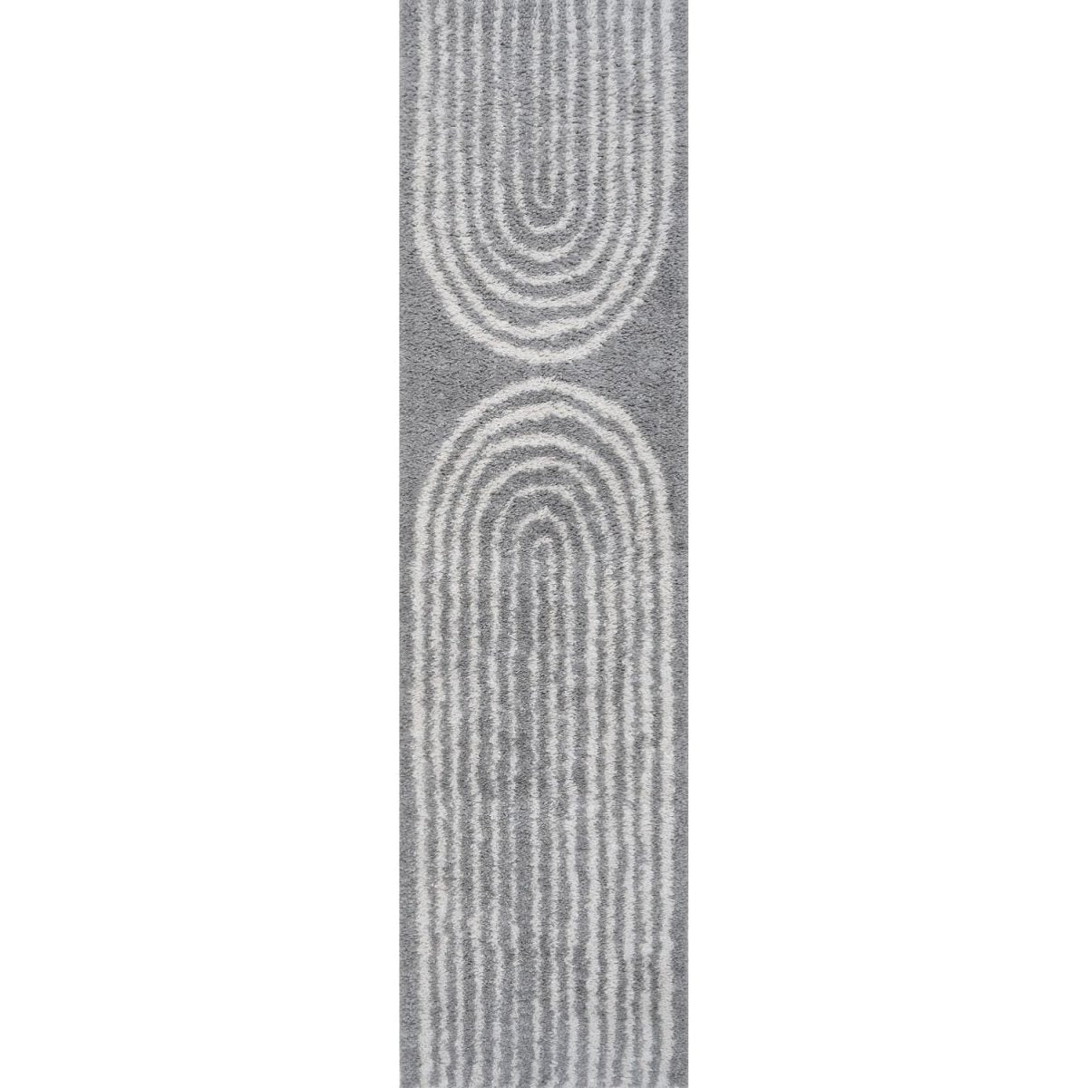 Moodi Shaggy Grey Echo Rug - The Rugs - Art Fever