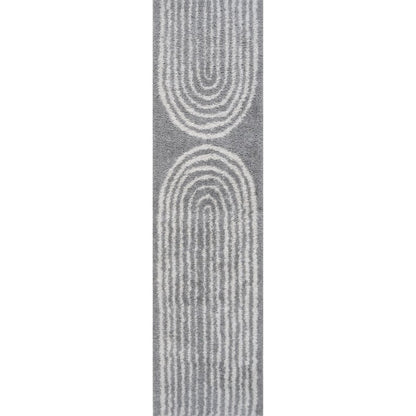 Moodi Shaggy Grey Echo Rug - The Rugs - Art Fever
