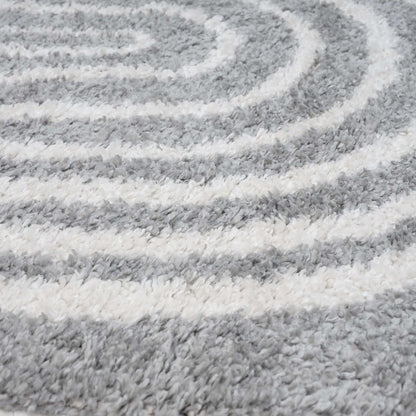 Moodi Shaggy Grey Echo Rug - The Rugs - Art Fever