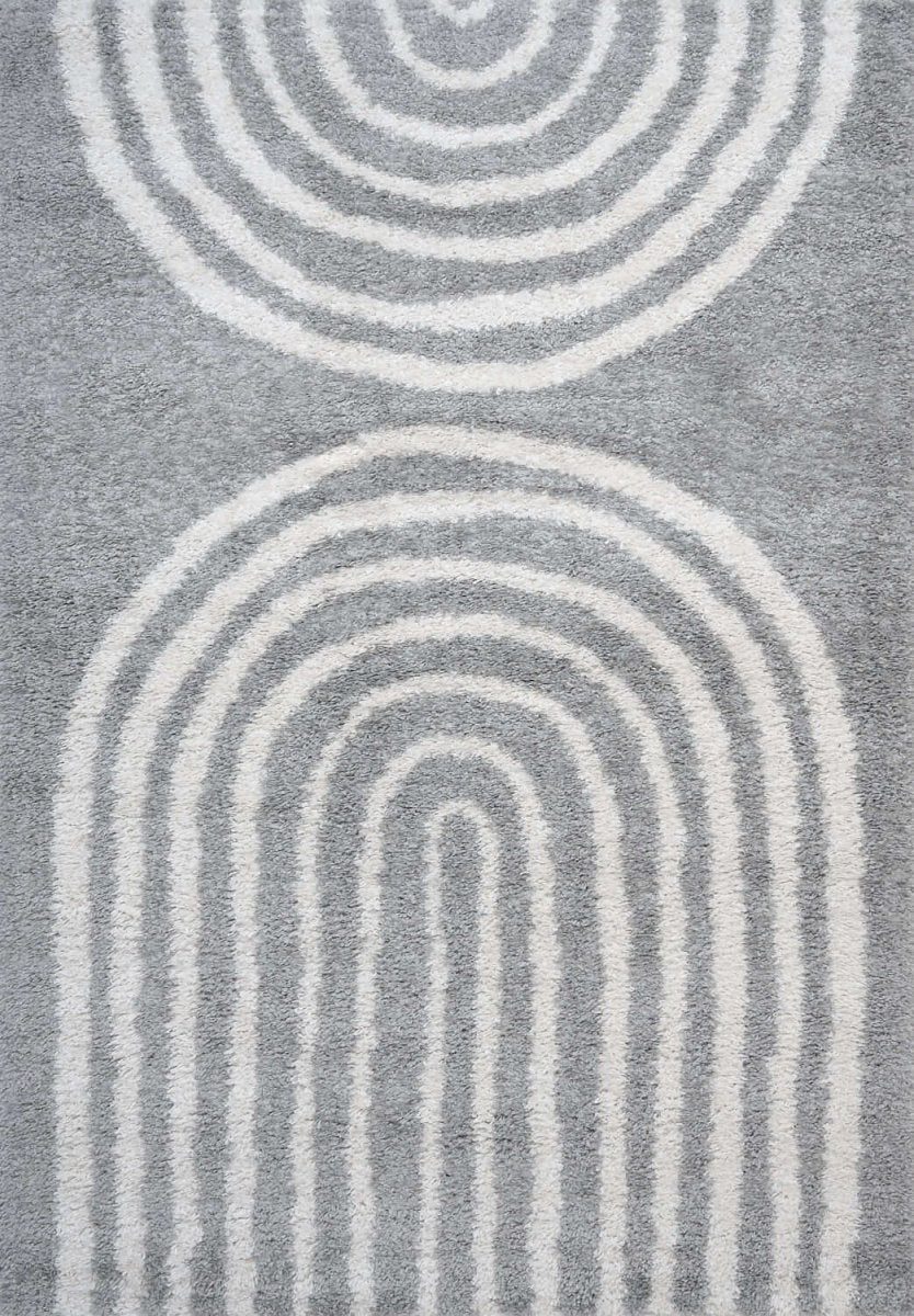 Moodi Shaggy Grey Echo Rug - The Rugs - Art Fever