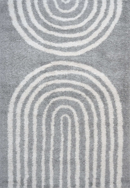 Moodi Shaggy Grey Echo Rug - The Rugs - Art Fever
