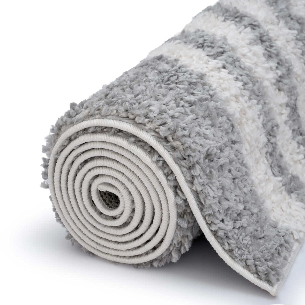 Moodi Shaggy Grey Echo Rug - The Rugs - Art Fever