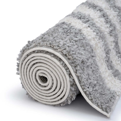 Moodi Shaggy Grey Echo Rug - The Rugs - Art Fever