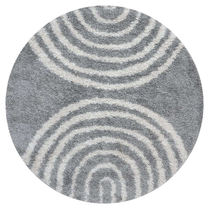 Moodi Shaggy Grey Echo Rug - The Rugs - Art Fever