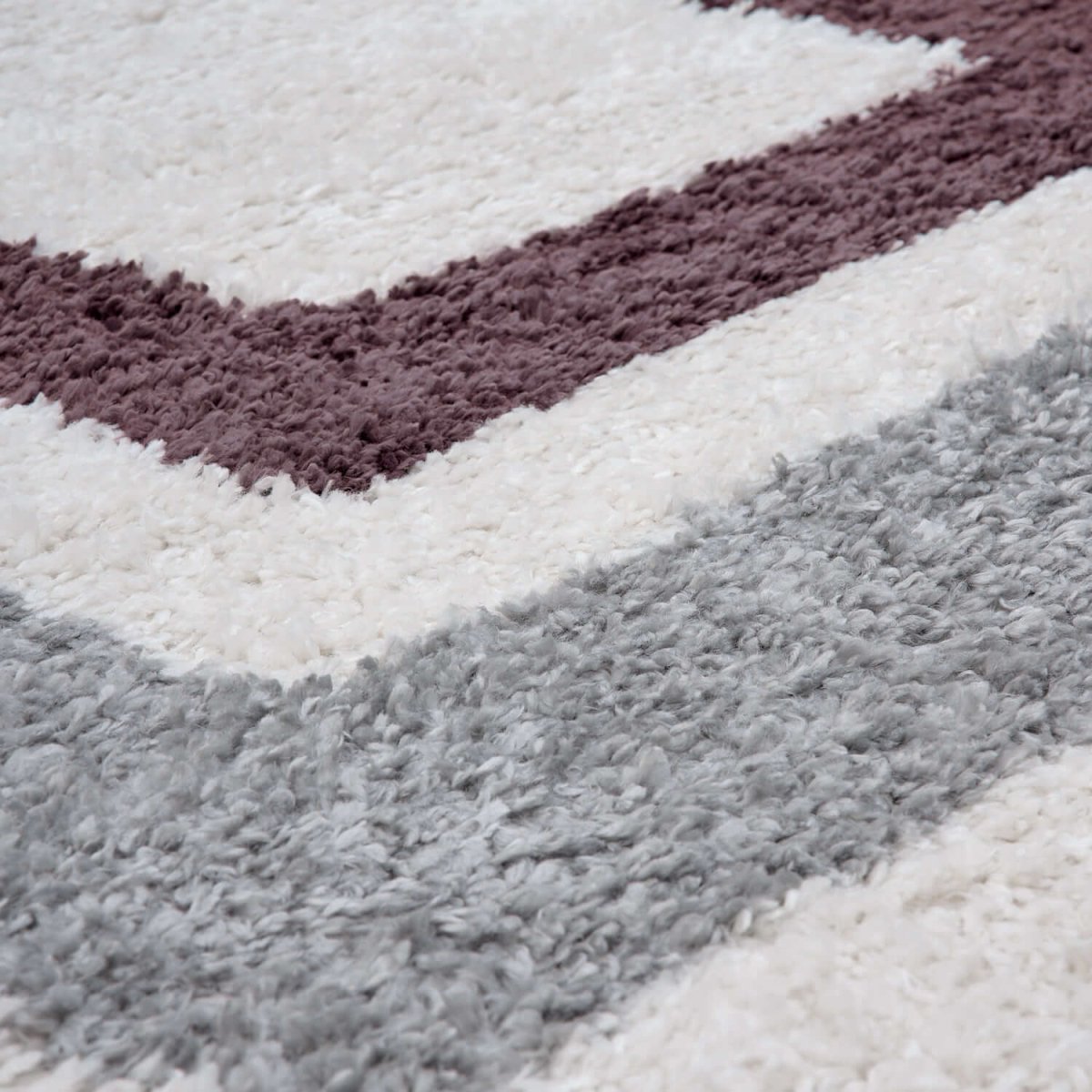 Moodi Shaggy Grey/Purple Contour Rug - The Rugs - Art Fever