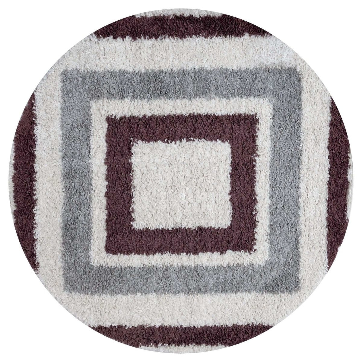 Moodi Shaggy Grey/Purple Contour Rug - The Rugs - Art Fever