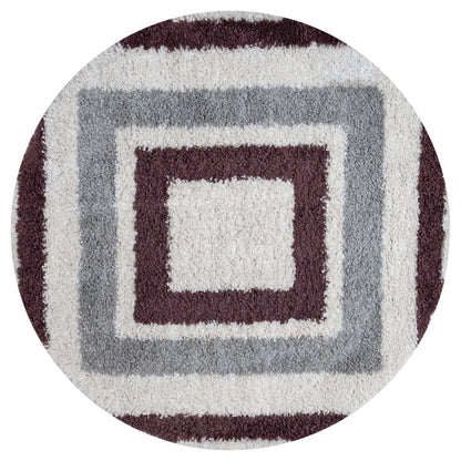 Moodi Shaggy Grey/Purple Contour Rug - The Rugs - Art Fever