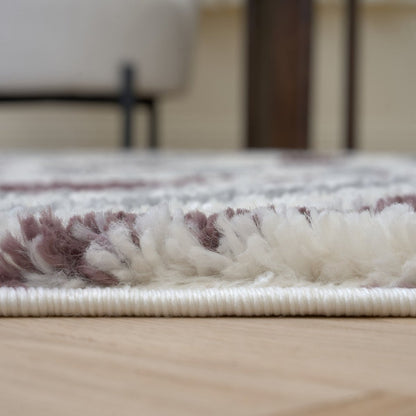 Moodi Shaggy Grey/Purple Mauvine Rug - The Rugs - Art Fever