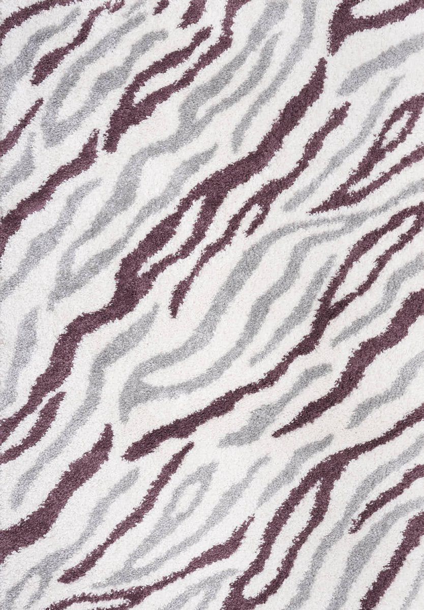 Moodi Shaggy Grey/Purple Mauvine Rug - The Rugs - Art Fever