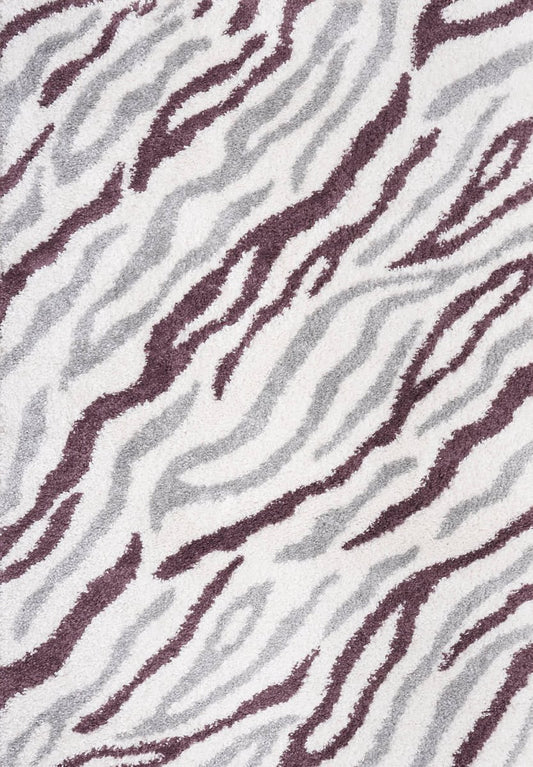 Moodi Shaggy Grey/Purple Mauvine Rug - The Rugs - Art Fever