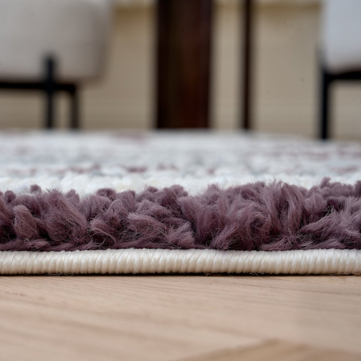 Moodi Shaggy Grey/Purple Smokeberry Rug - The Rugs - Art Fever
