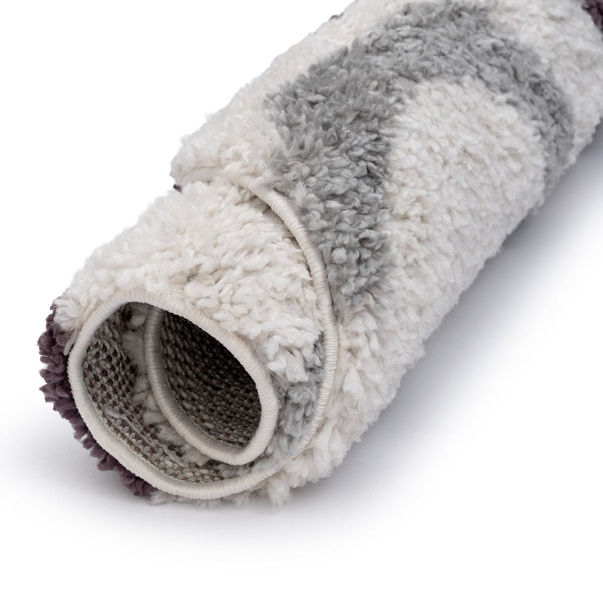 Moodi Shaggy Grey/Purple Smokeberry Rug - The Rugs - Art Fever