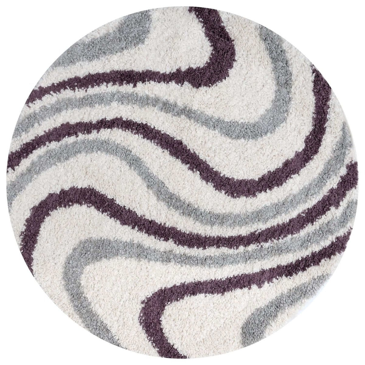 Moodi Shaggy Grey/Purple Smokeberry Rug - The Rugs - Art Fever