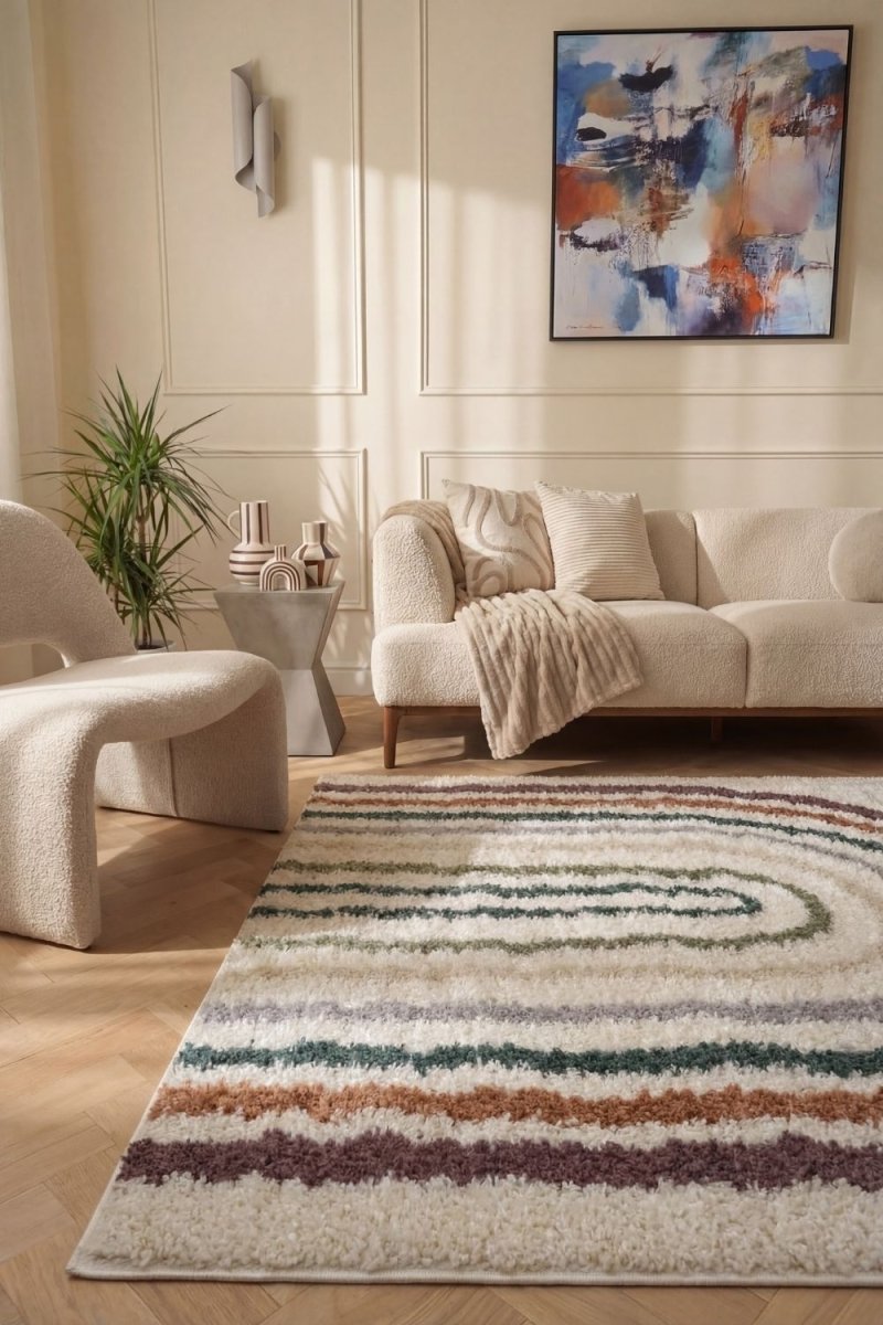 Moodi Shaggy Multicolour Raincat Rug - The Rugs - Art Fever