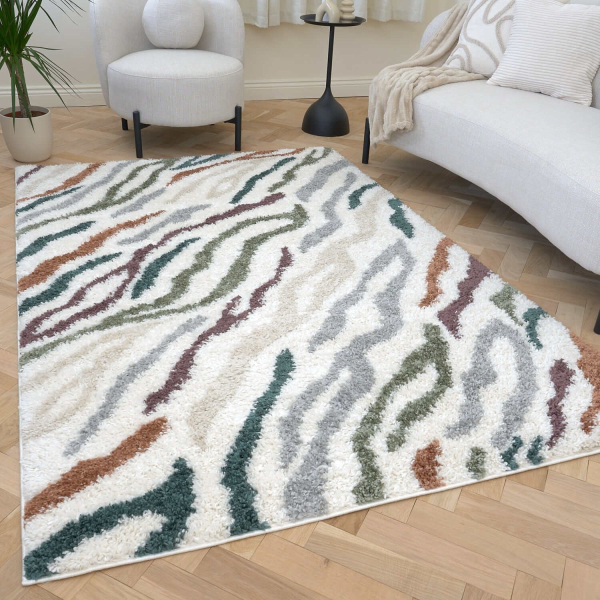 Moodi Shaggy Multicolour Tidecrest Rug - The Rugs - Art Fever