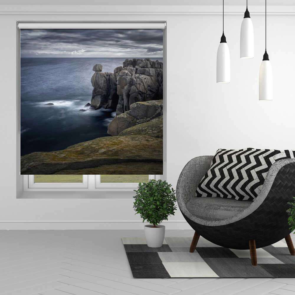 Moody Coastal Granite Cliffs Printed Roller Blind - 1X3044963 - Art Fever - Art Fever