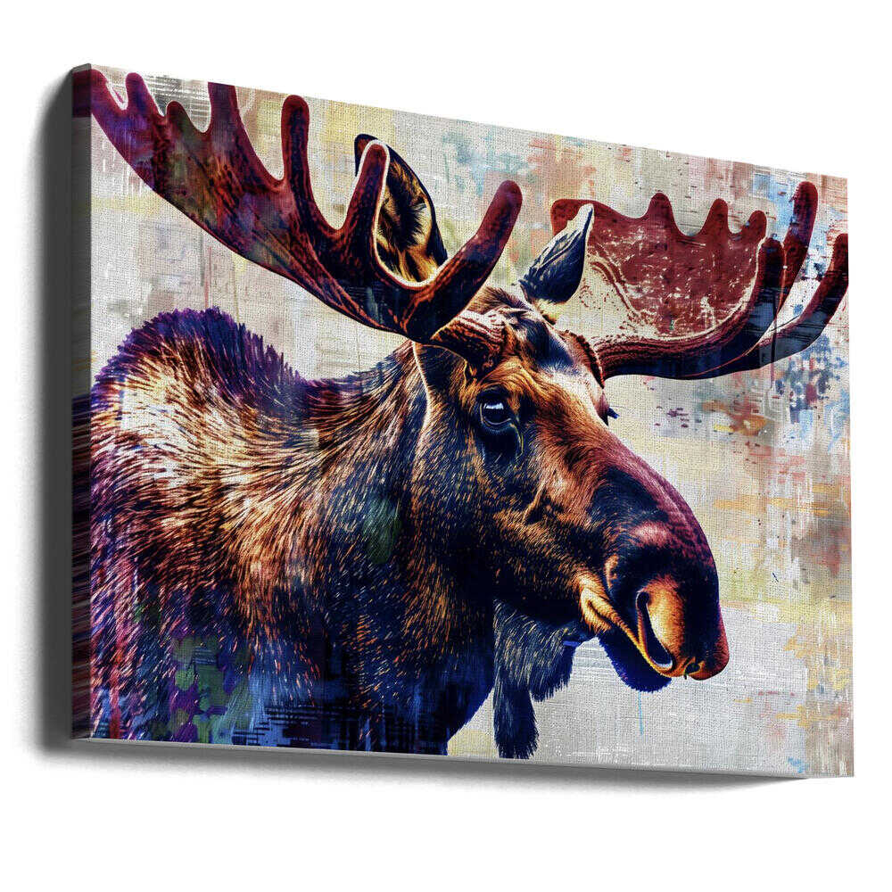 Moose Canvas Print Wall Art 1X2745338 - ART FEVER - Art Fever
