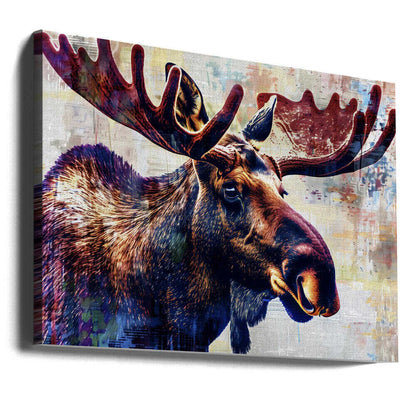 Moose Canvas Print Wall Art 1X2745338 - ART FEVER - Art Fever