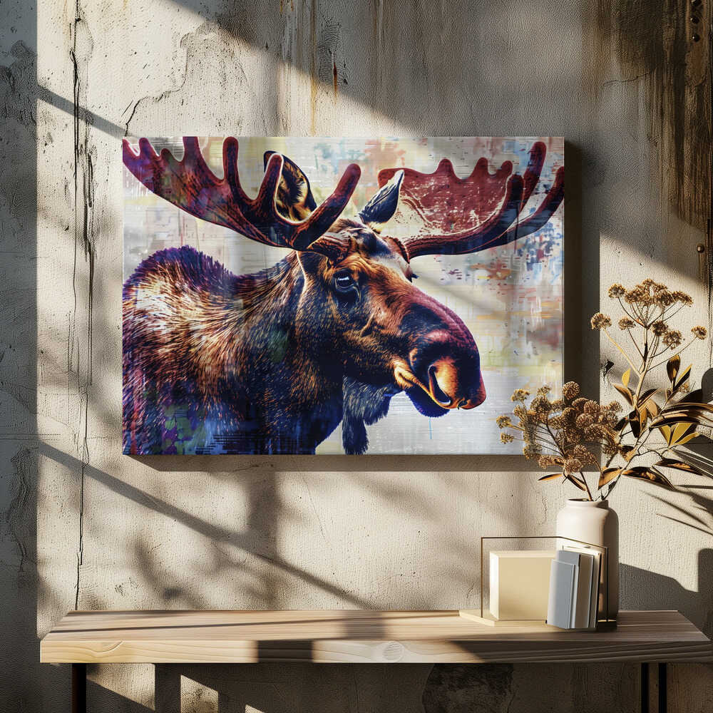 Moose Canvas Print Wall Art 1X2745338 - ART FEVER - Art Fever