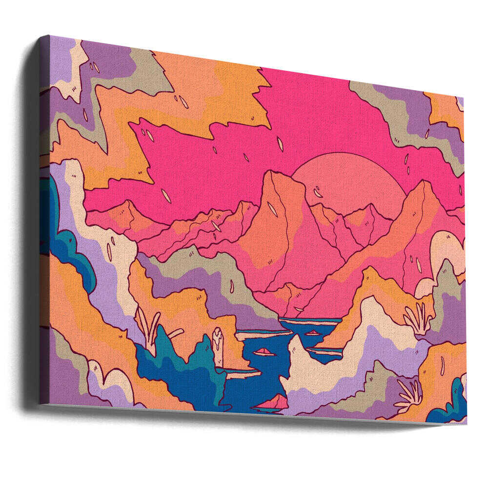 Morning in the mountains Canvas Print Wall Art 1X2891033 - ART FEVER - Art Fever