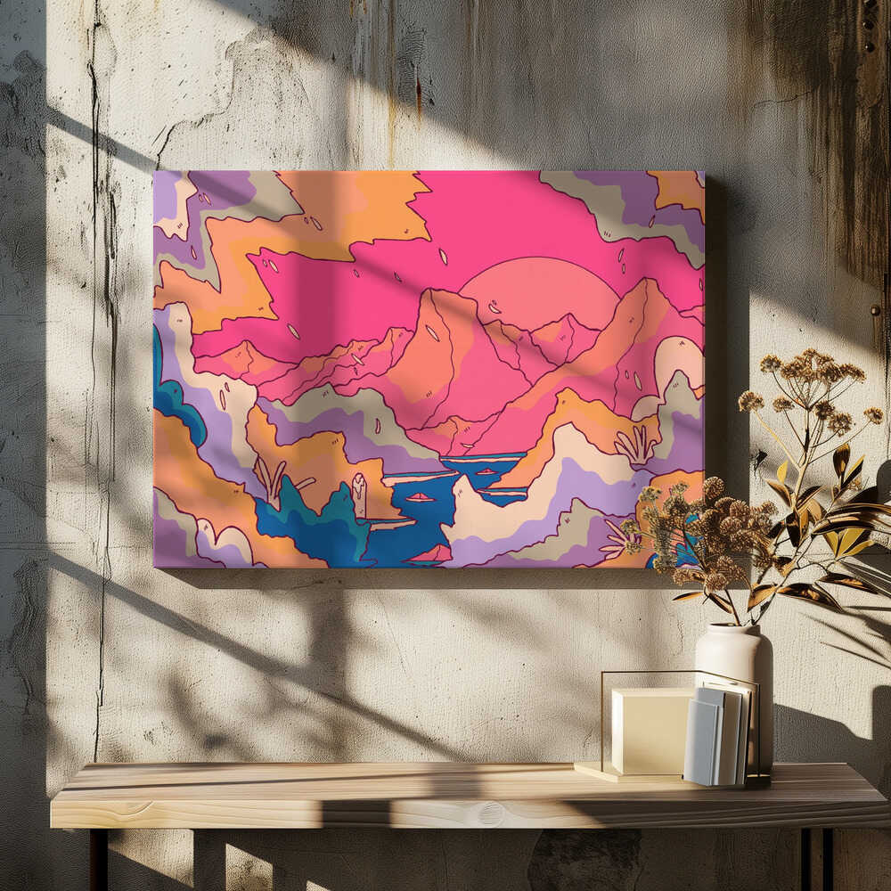 Morning in the mountains Canvas Print Wall Art 1X2891033 - ART FEVER - Art Fever