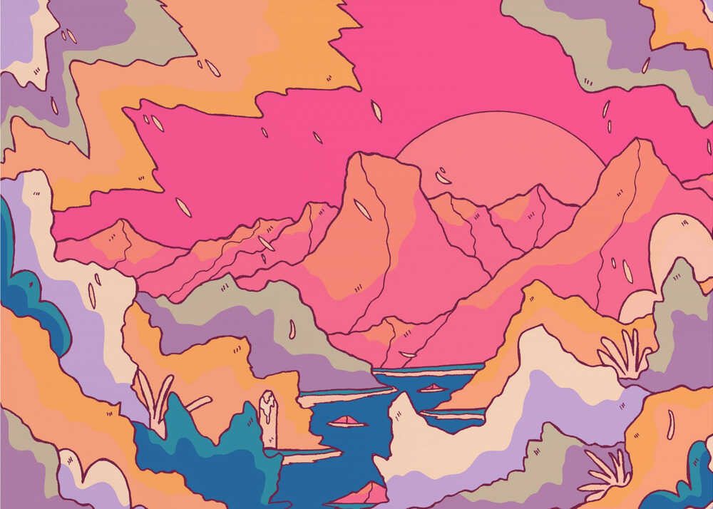 Morning in the mountains Canvas Print Wall Art 1X2891033 - ART FEVER - Art Fever