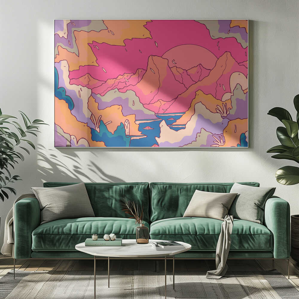 Morning in the mountains Canvas Print Wall Art 1X2891033 - ART FEVER - Art Fever