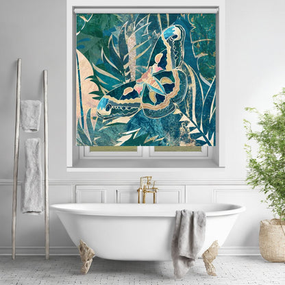 Moth in the rainforest Teal Art Printed Picture Photo Roller Blind - 1X2455604 - Art Fever - Art Fever