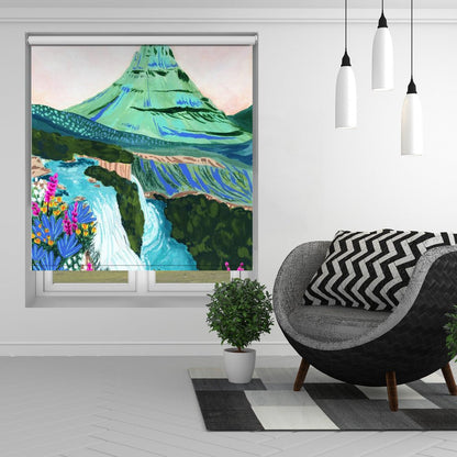 Mount Kirkjufell Waterfall Art Printed Picture Photo Roller Blind - 1X2536247 - Art Fever - Art Fever