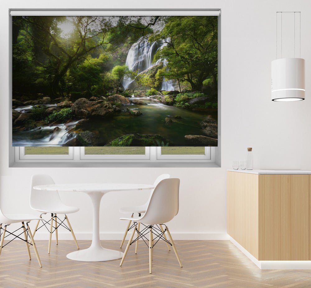 Mountain stream waterfall Printed Picture Photo Roller Blind - 1X1190651 - Art Fever - Art Fever