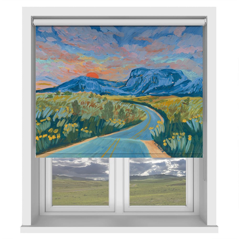 Mountains & Sunrise Painting Printed Picture Photo Roller Blind - 1X2662293 - Pictufy - Art Fever