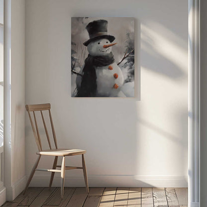 Mr Snowman Canvas Print Wall Art 1X3231135 - ART FEVER - Art Fever