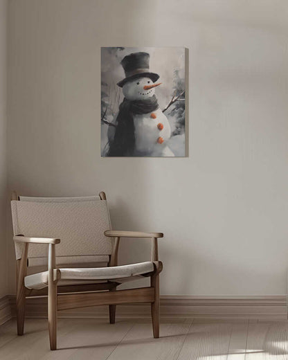 Mr Snowman Canvas Print Wall Art 1X3231135 - ART FEVER - Art Fever