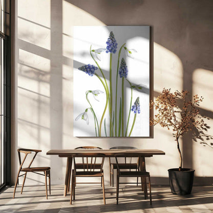 Muscari and Galanthus Canvas Print Wall Art 1X1119923 - ART FEVER - Art Fever