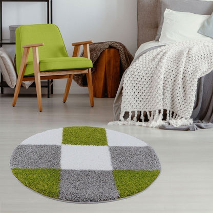 Myshaggy Geometric Green Rug - The Rugs - Art Fever