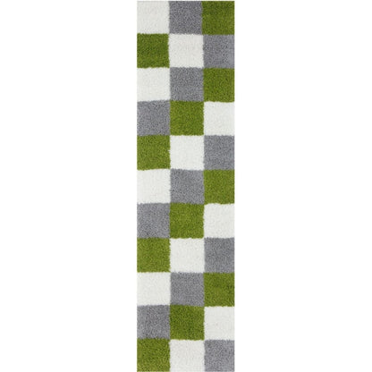 Myshaggy Geometric Green Rug - The Rugs - Art Fever