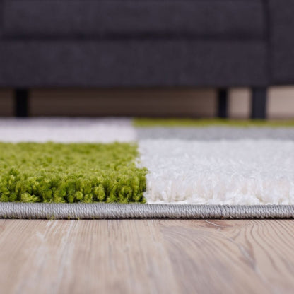 Myshaggy Geometric Green Rug - The Rugs - Art Fever