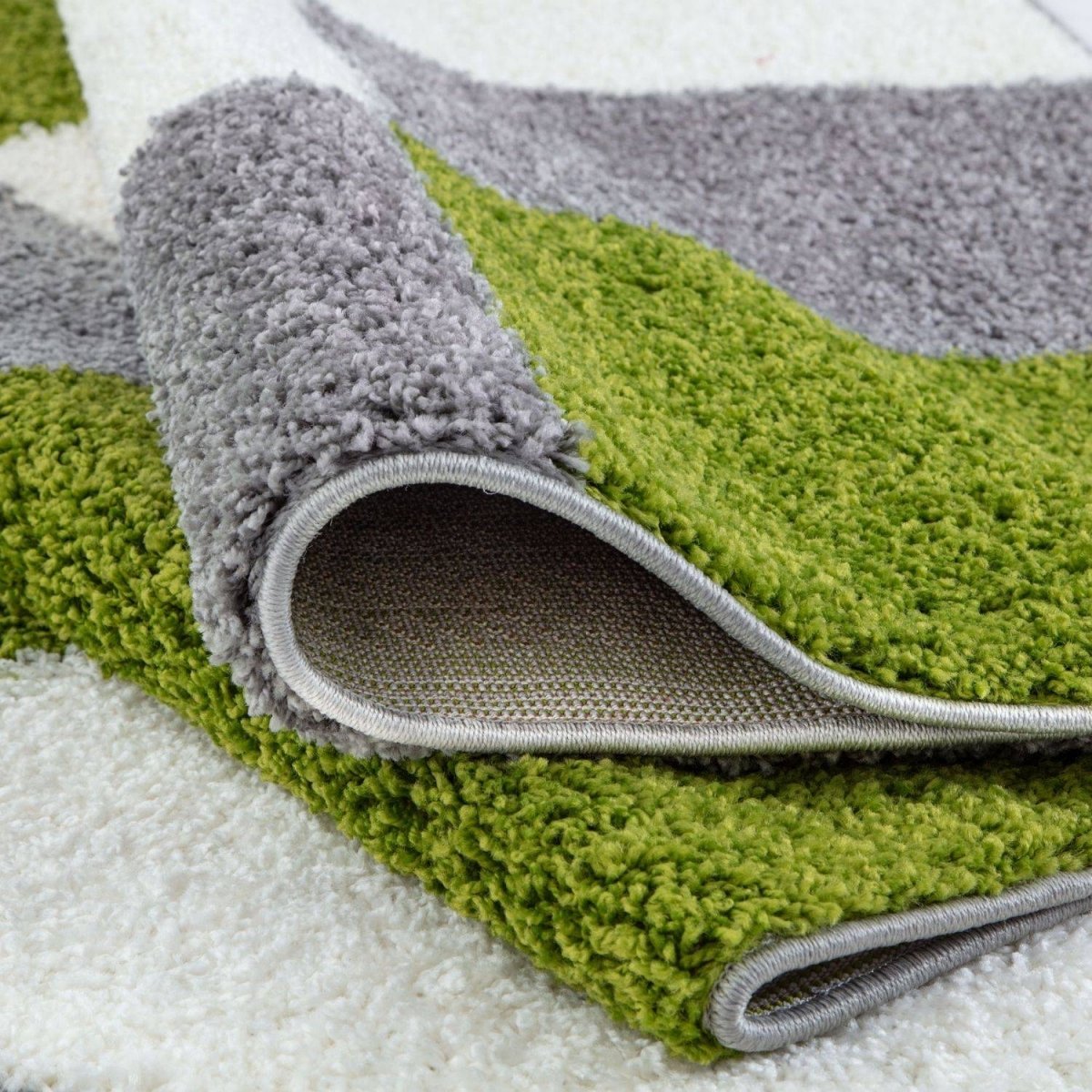 Myshaggy Geometric Green Rug - The Rugs - Art Fever