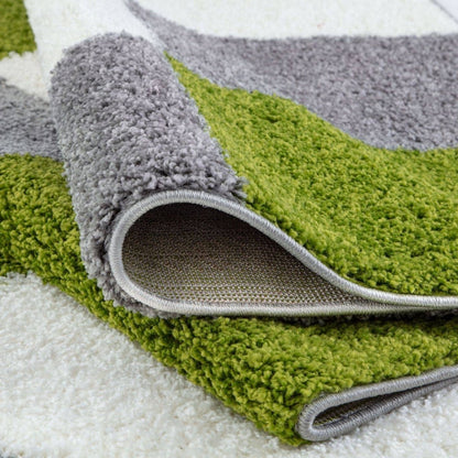 Myshaggy Geometric Green Rug - The Rugs - Art Fever