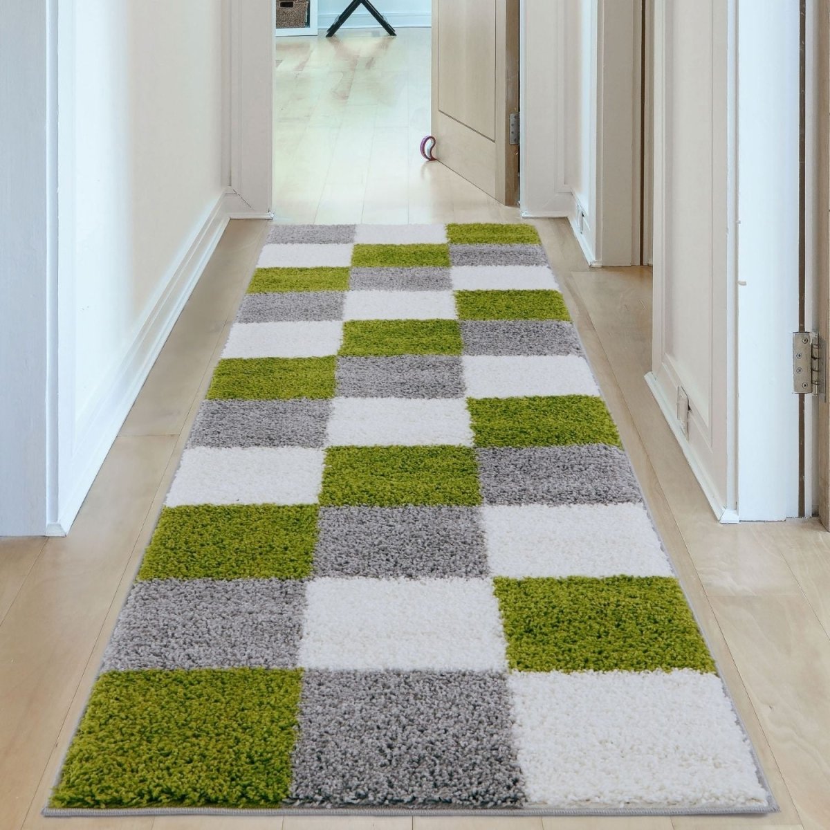 Myshaggy Geometric Green Rug - The Rugs - Art Fever