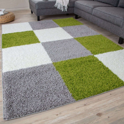 Myshaggy Geometric Green Rug - The Rugs - Art Fever