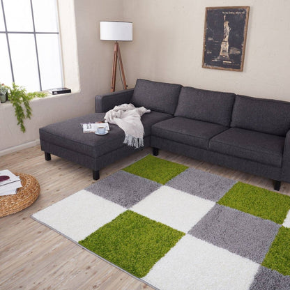 Myshaggy Geometric Green Rug - The Rugs - Art Fever