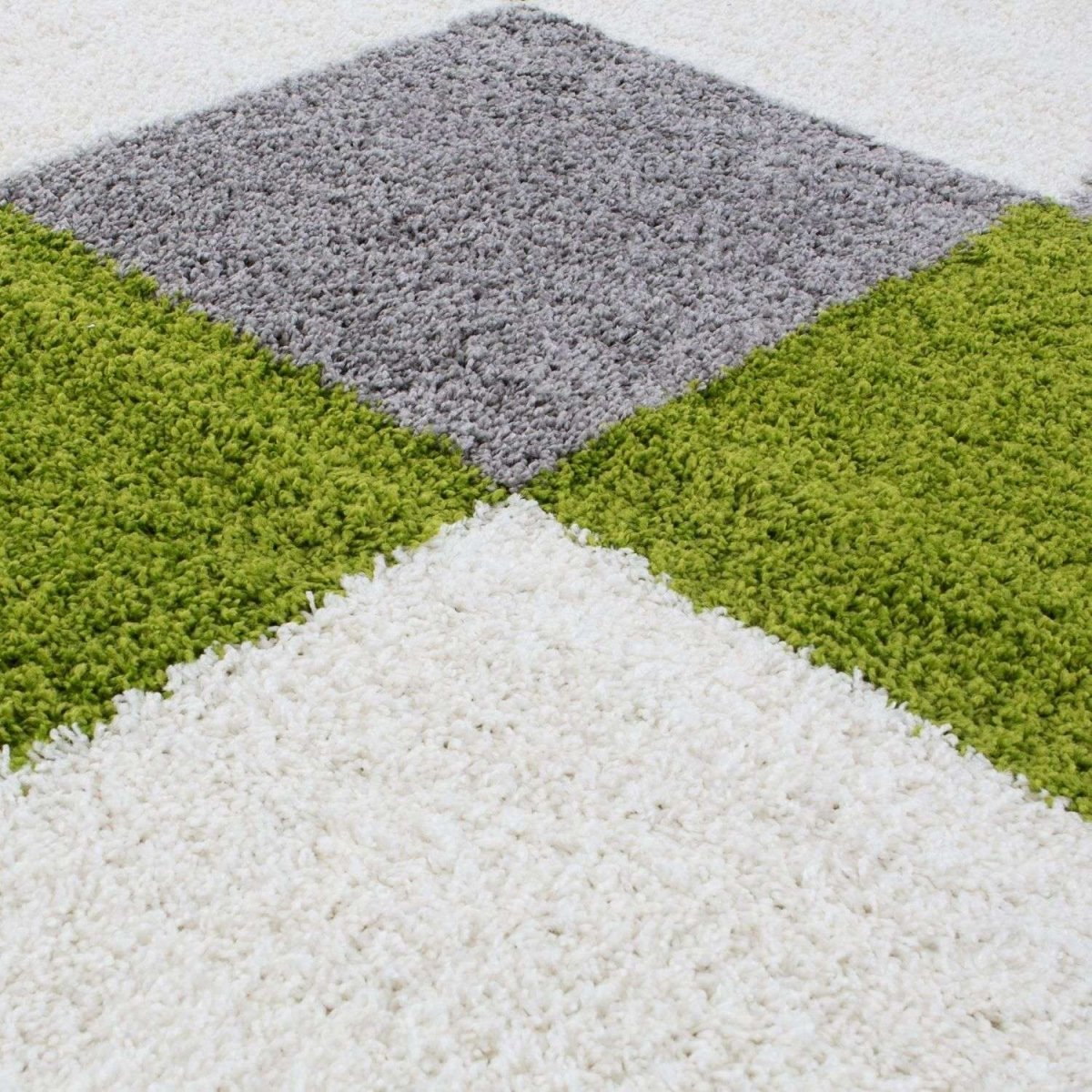 Myshaggy Geometric Green Rug - The Rugs - Art Fever