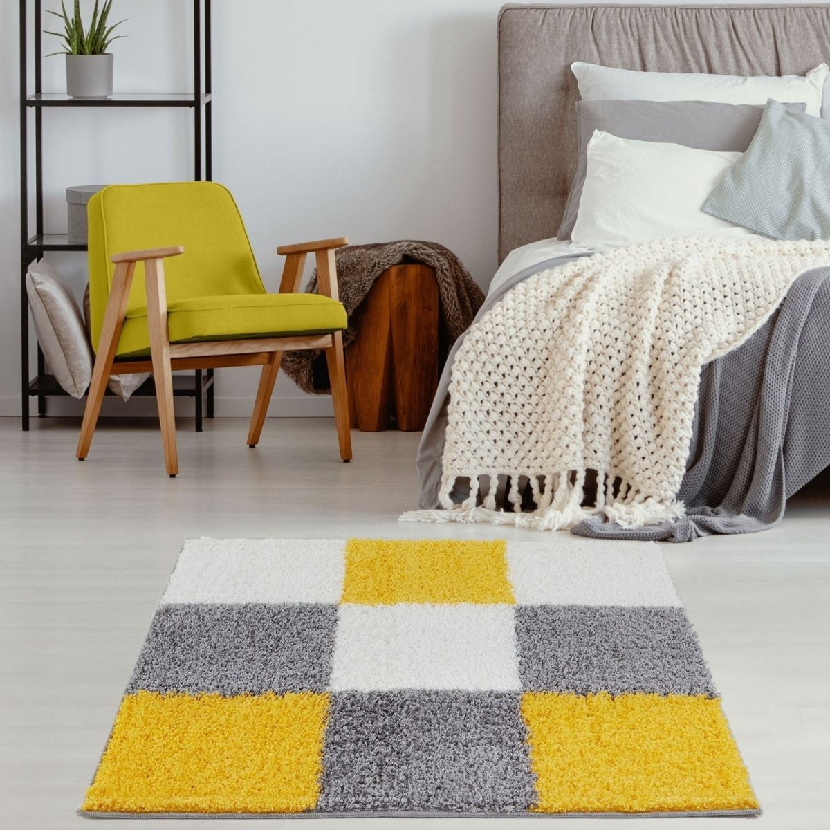 Myshaggy Geometric Yellow Rug - The Rugs - Art Fever