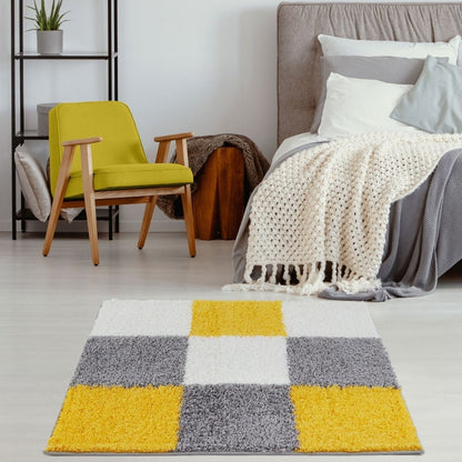 Myshaggy Geometric Yellow Rug - The Rugs - Art Fever