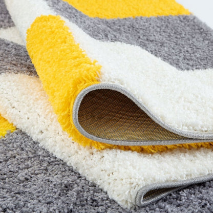 Myshaggy Geometric Yellow Rug - The Rugs - Art Fever