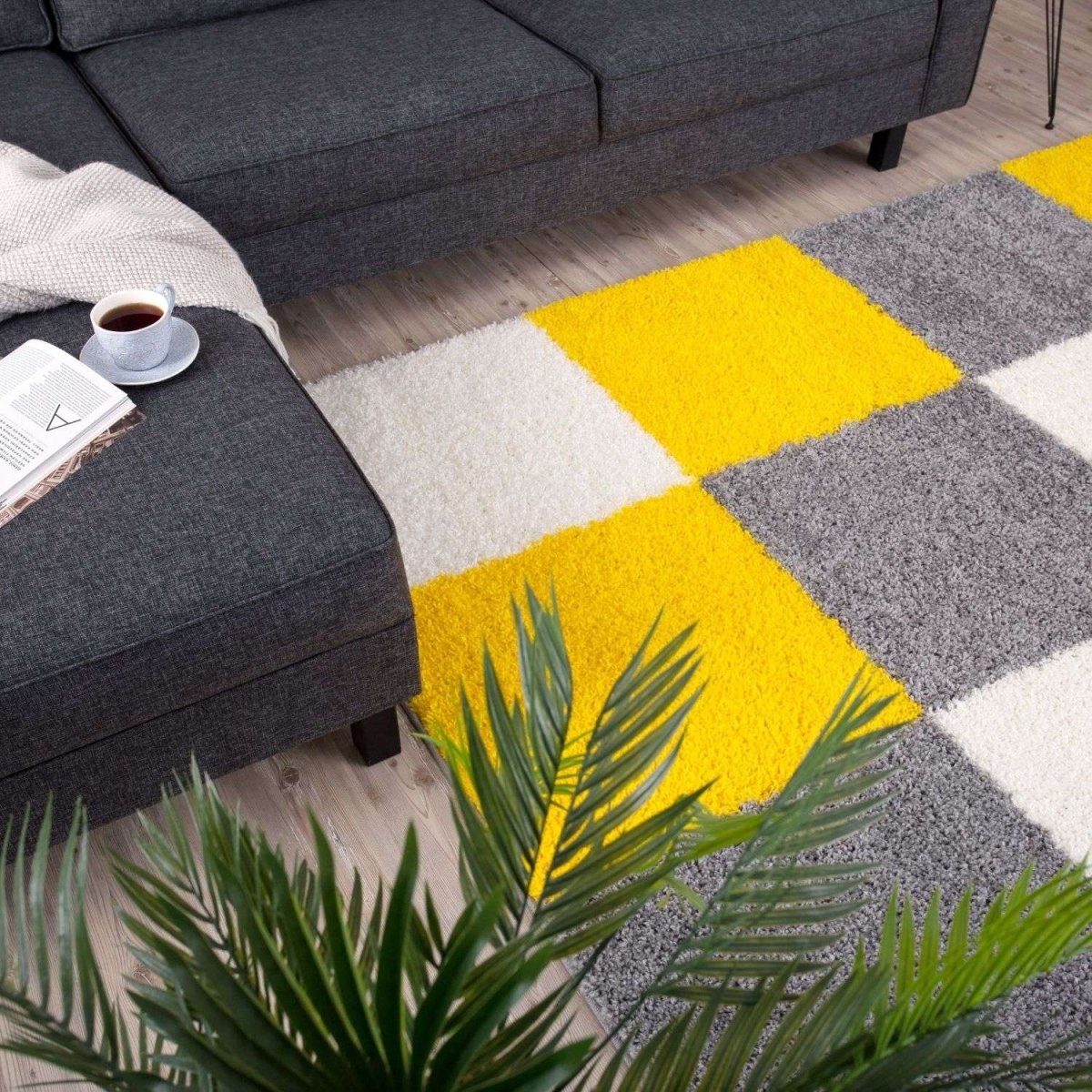 Myshaggy Geometric Yellow Rug - The Rugs - Art Fever