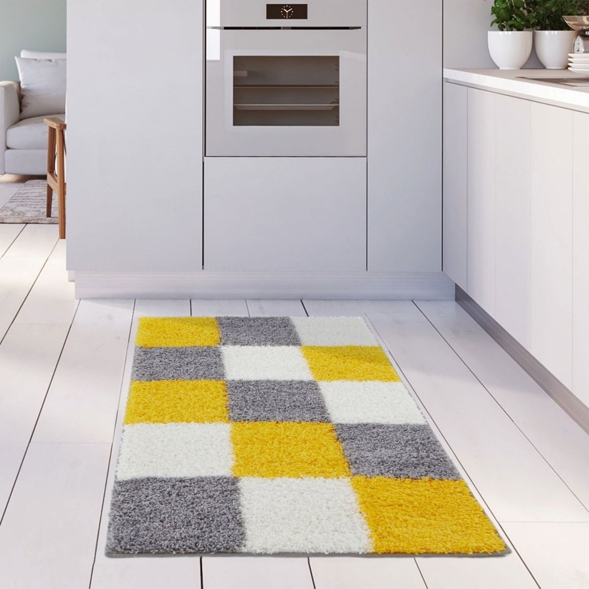 Myshaggy Geometric Yellow Rug - The Rugs - Art Fever