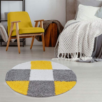 Myshaggy Geometric Yellow Rug - The Rugs - Art Fever